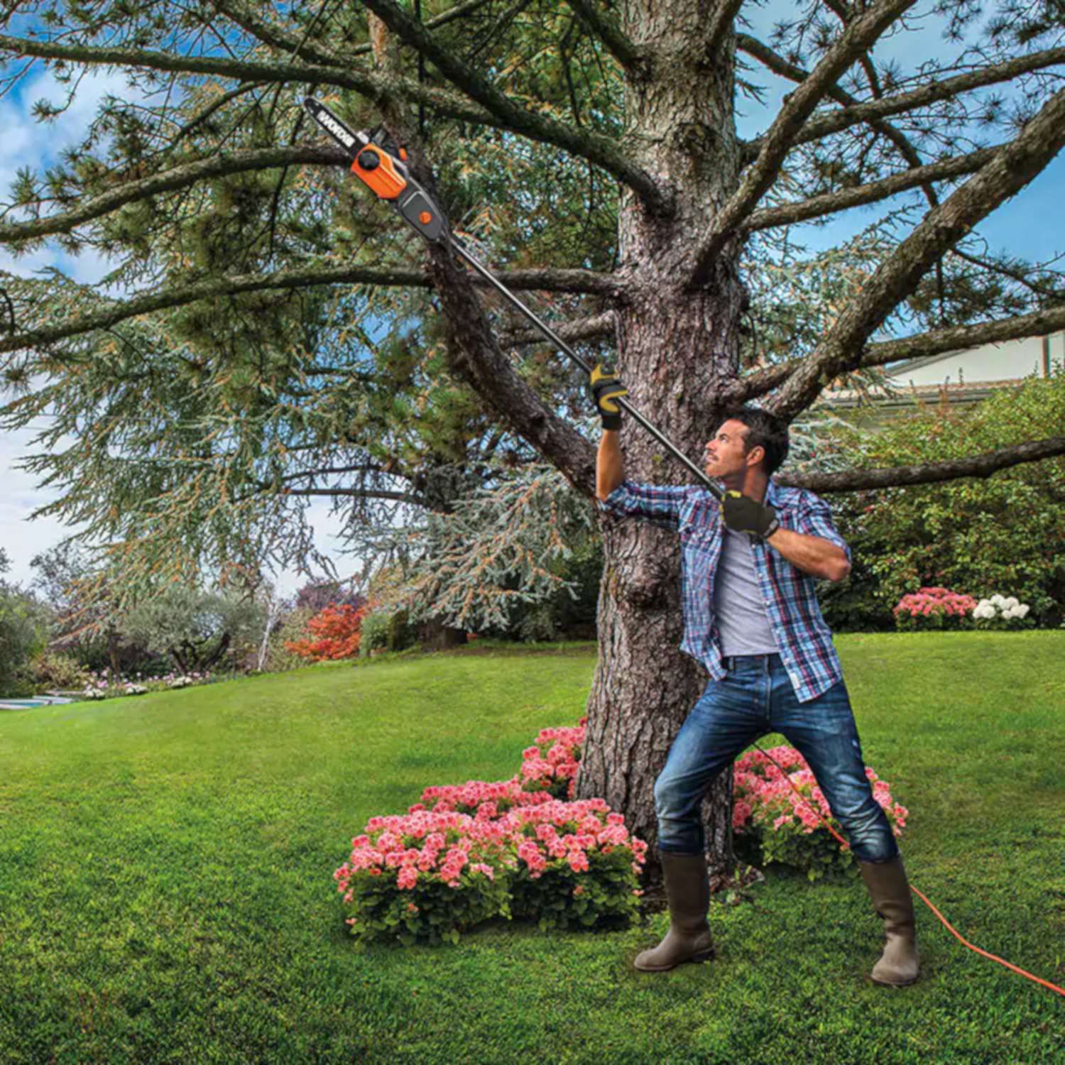  Worx 10 In. 120 V Electric Pole Saw