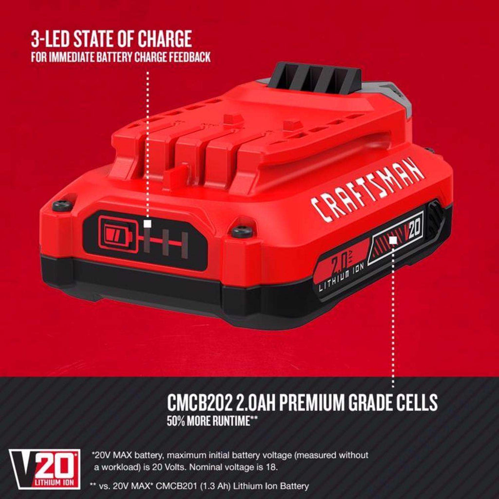  Craftsman V20 CMCBL700D1 90 Mph 340 CFM Battery Handheld Blower Kit (Battery & Charger)