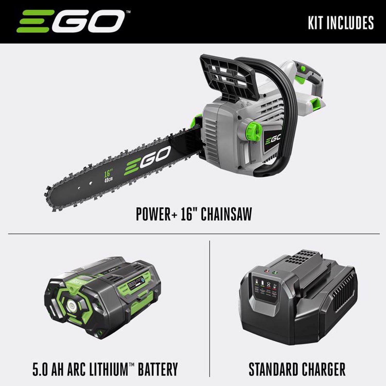  EGO Power+ CS1604 16 In. 56 V Battery Chainsaw Kit (Battery & Charger)