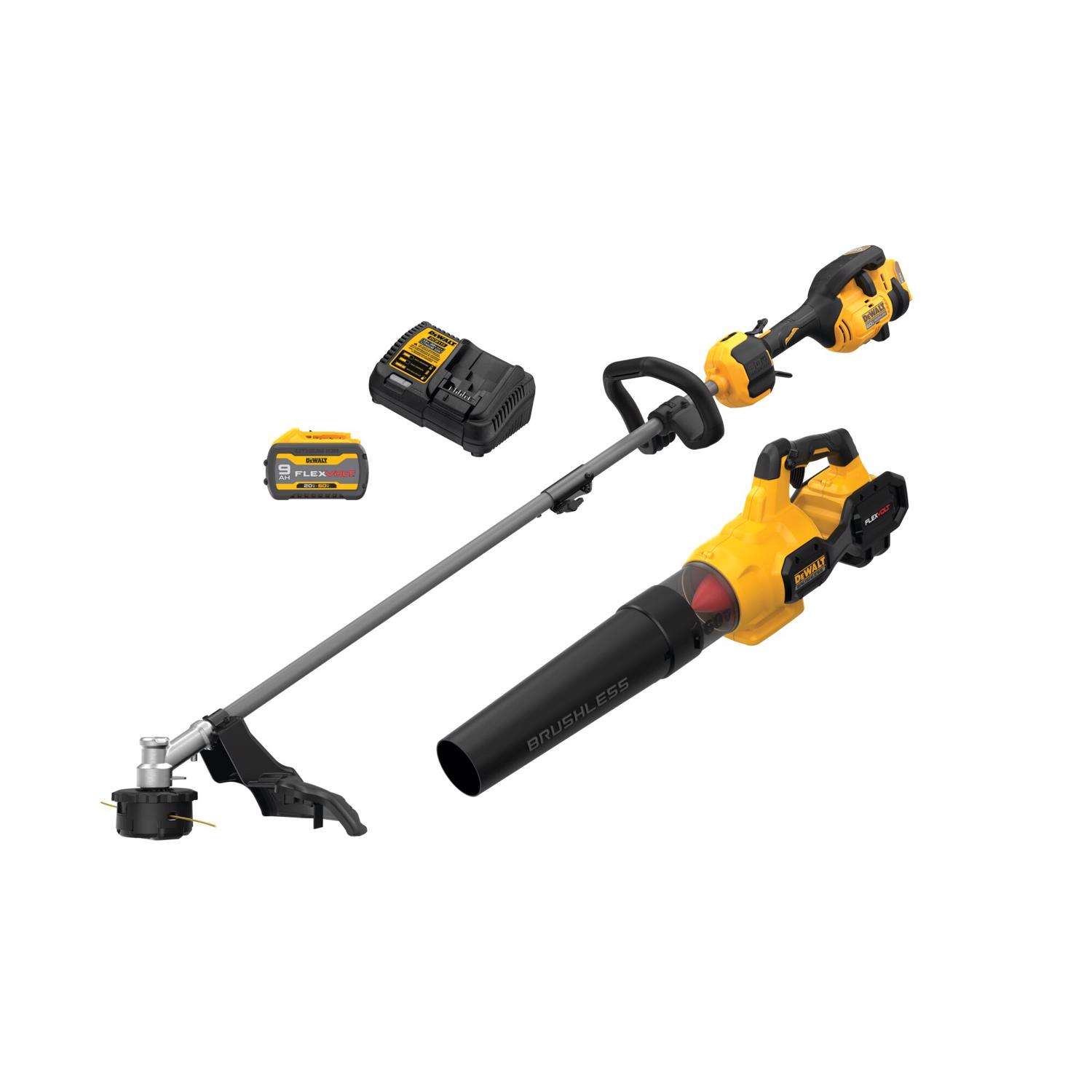  DeWalt MAX DCKO266X1 17 In. 60 V Battery Blower/Trimmer Kit (Battery & Charger)