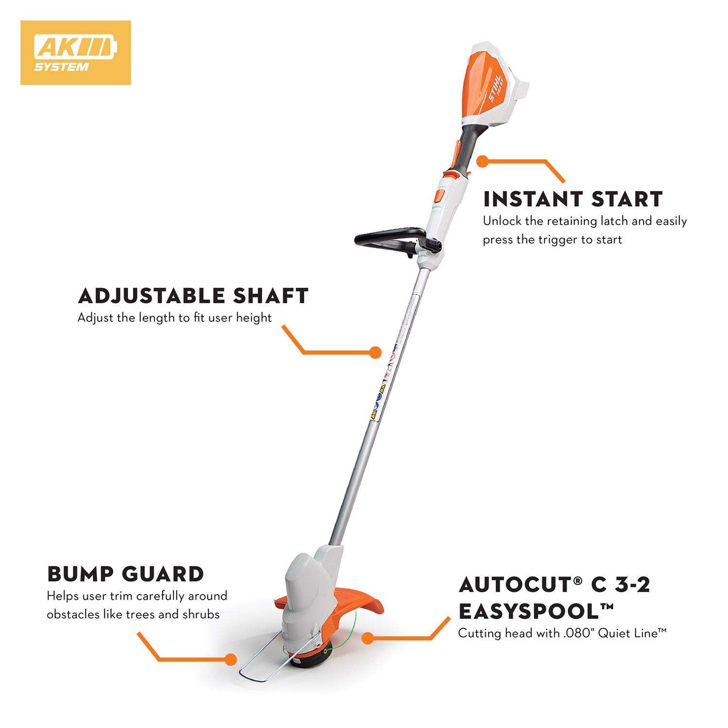  STIHL FSA 57 11 In. 36 V Battery String Trimmer Kit (Battery & Charger)