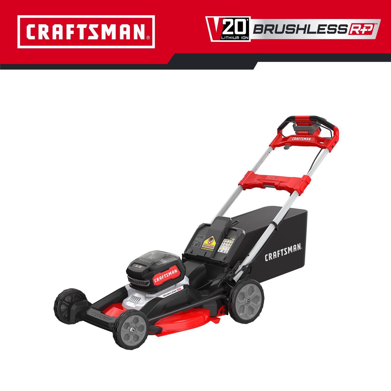  Craftsman V20 Brushless RP CMCMWSP320X2 21 In. 20 V Battery Self-Propelled Lawn Mower Kit (Battery &