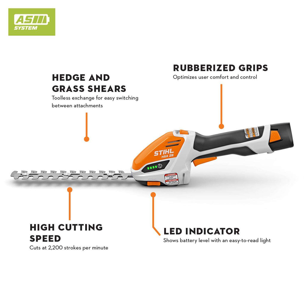  STIHL HSA 26 4.7 In. 11 V Battery Trimmer Tool Only