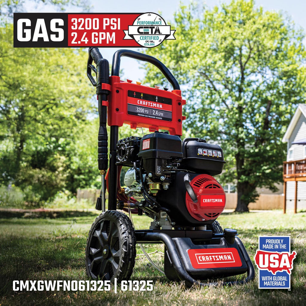  Craftsman (49-State) CMXGWFN061325 3200 Psi Gas 2.4 Gpm Pressure Washer
