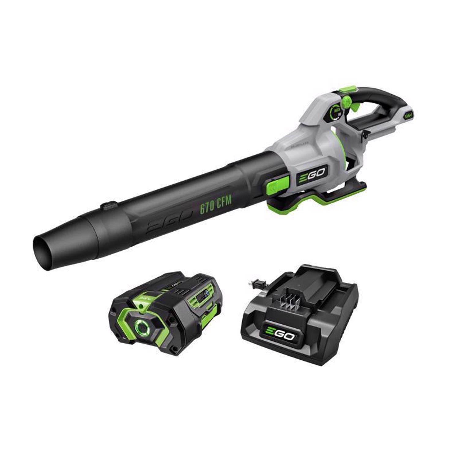  EGO Power+ LB6703 180 Mph 670 CFM 56 V Battery Handheld Leaf Blower Kit (Battery & Charger) W/ 4.0 AH BATTERY