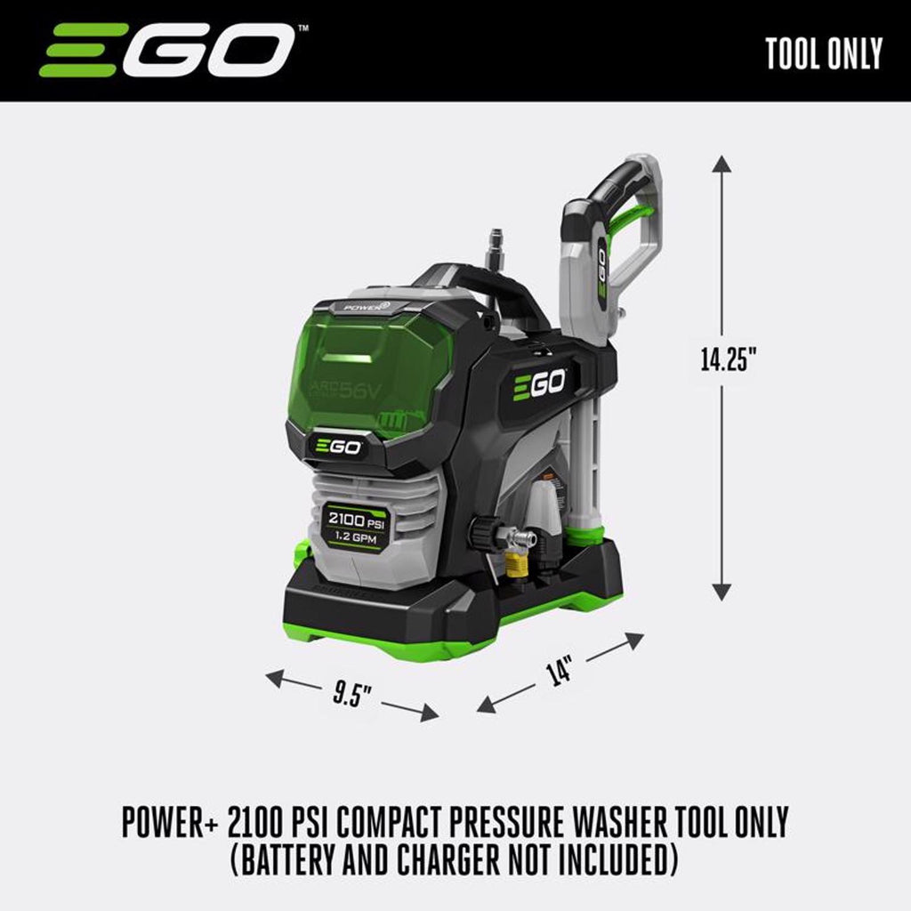  EGO Power+ HPW2100 2100 Psi Battery 1.2 Gpm Pressure Washer Tool Only