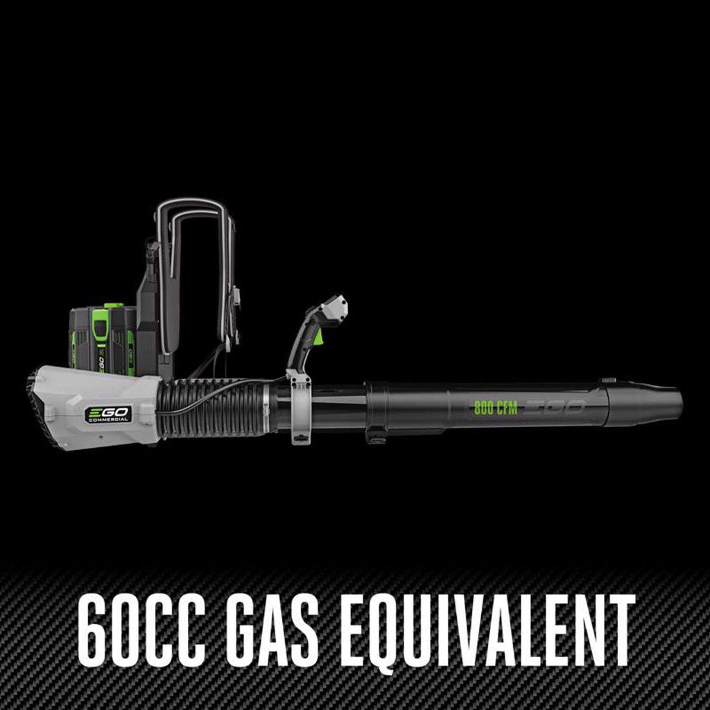  EGO Commercial LBPX8004-2 190 Mph 800 CFM 56 V Battery Backpack Leaf Blower Kit (Battery & Charger) W/ (2) 6AH BATTERIES