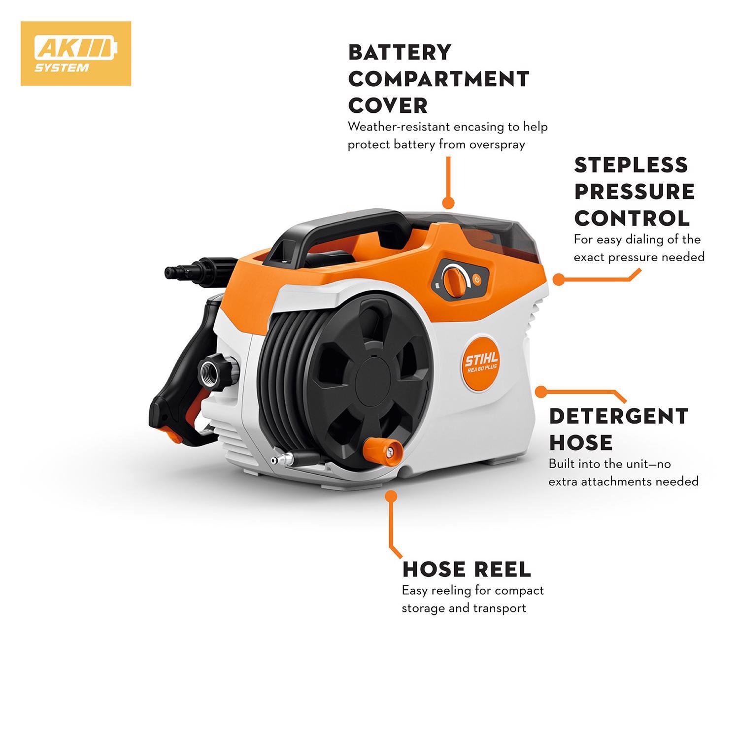  STIHL REA 60 PLUS 1900 Psi Battery 1 Gpm Pressure Washer Kit (Battery & Charger)